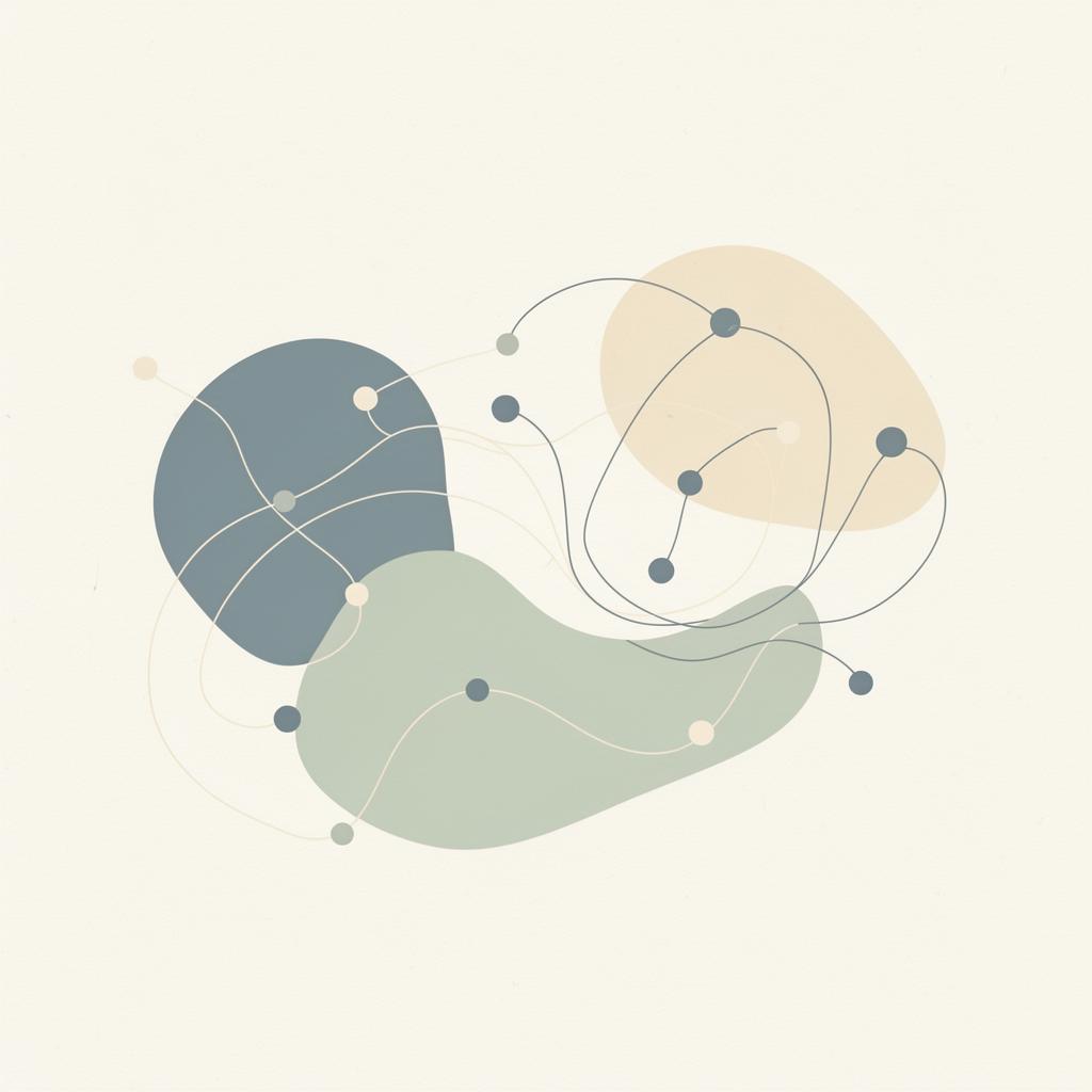 Soft abstract illustration representing connection and neurodevelopment